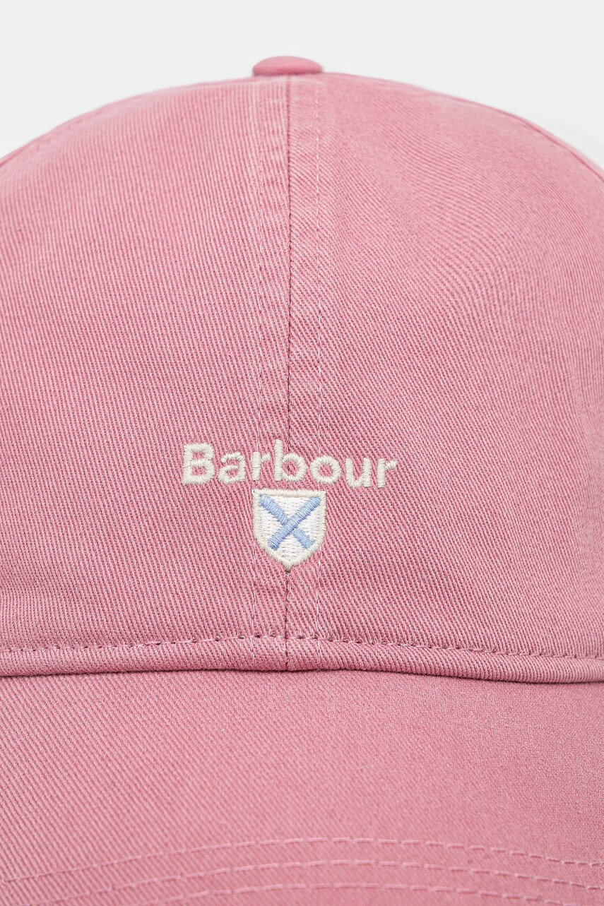 Бавовняна бейсболка Barbour Sports Caps колір рожевий з аплікацією MHA0274