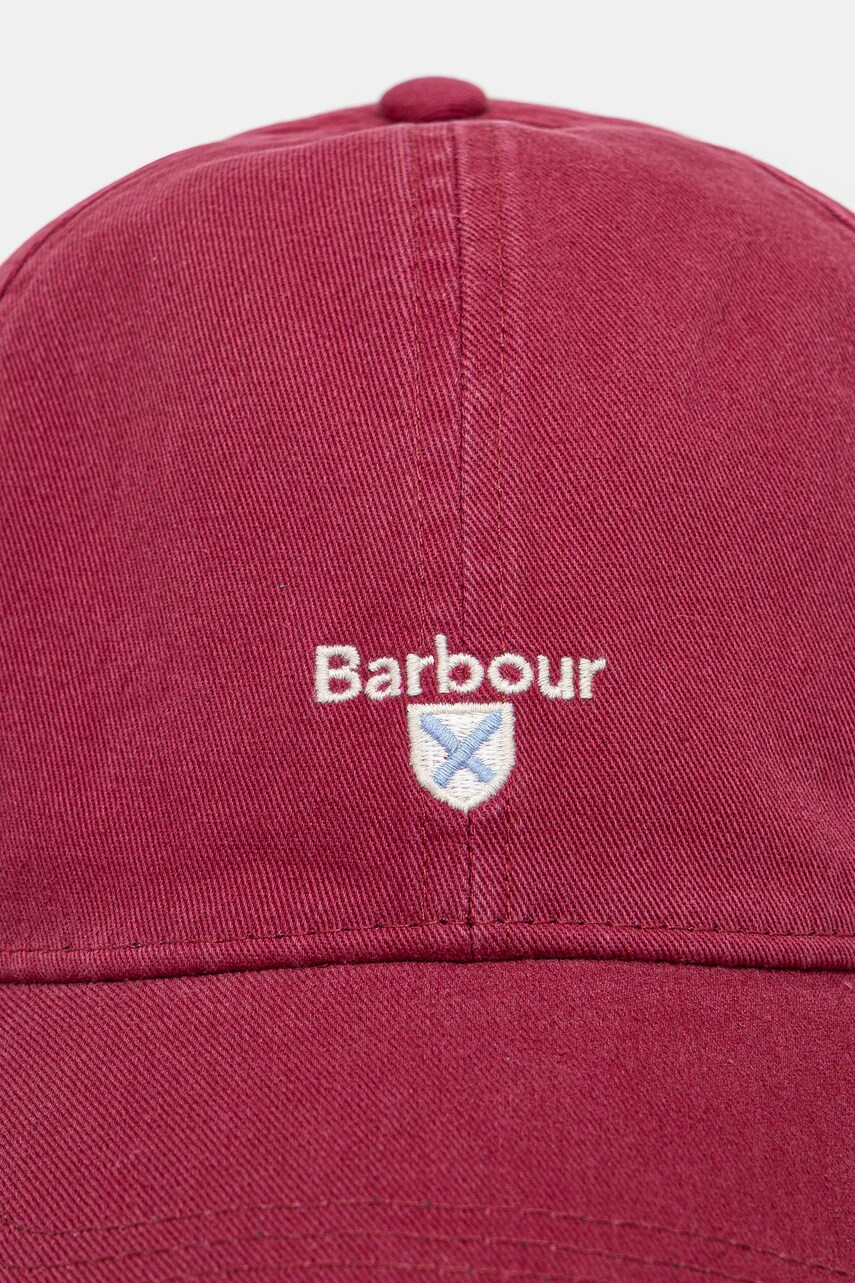 Бавовняна бейсболка Barbour Sports Caps колір рожевий з аплікацією MHA0274