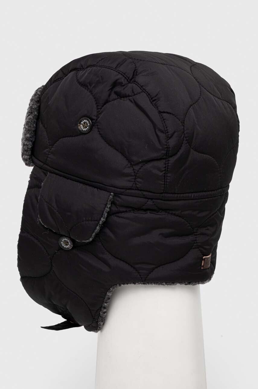 Шапка Barbour колір чорний