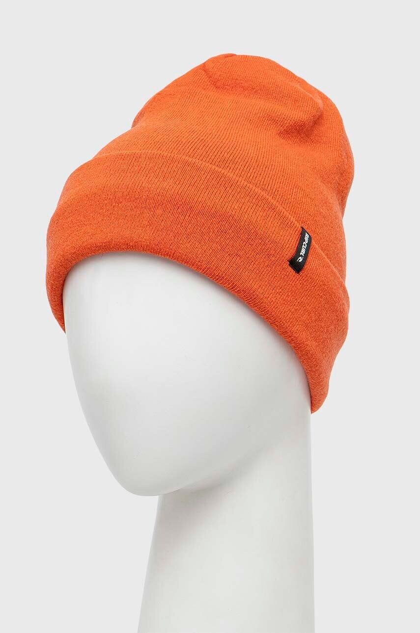 Шапка з домішкою вовни Rip Curl колір помаранчевий з товстого трикотажу