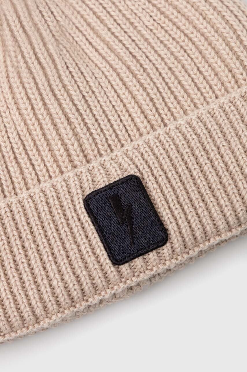 Шапка з домішкою вовни Neil Barett FISHERMAN BEANIE колір бежевий  PBCP335.V9505.9601
