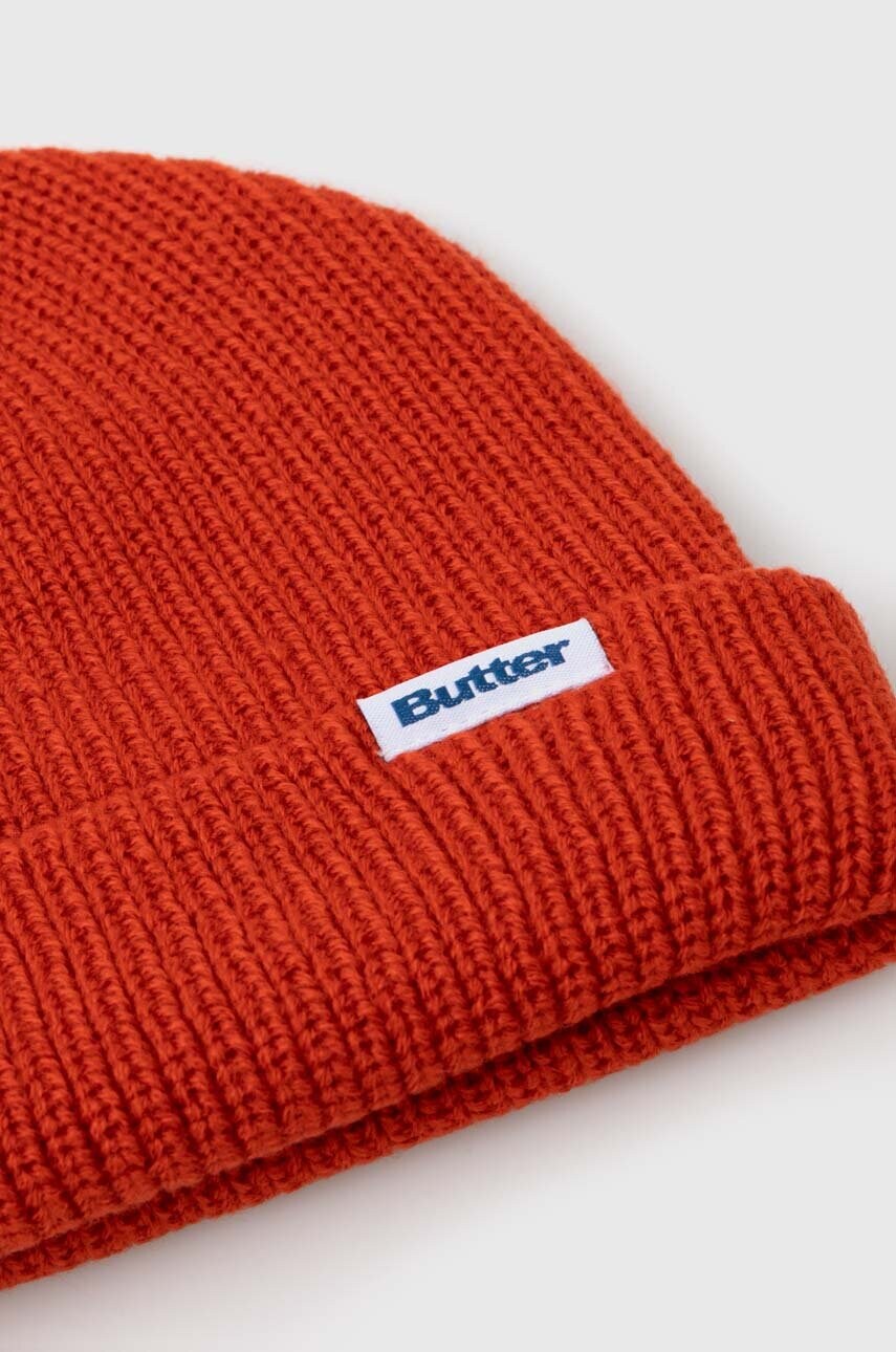 Шапка Butter Goods Wharfie Beanie колір червоний з товстого трикотажу BGQ3235704