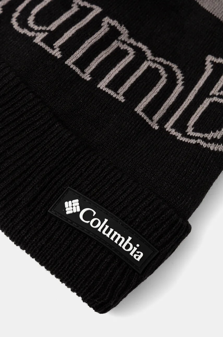 Шапка Columbia Polar Powder колір бордовий з товстого трикотажу 1979861