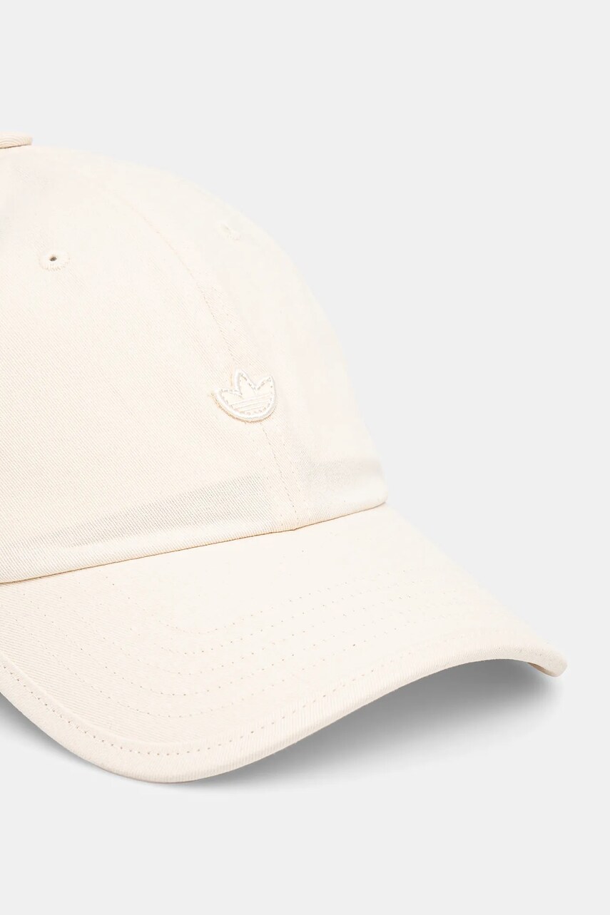 Бавовняна бейсболка adidas Originals колір бежевий однотонна IL4884