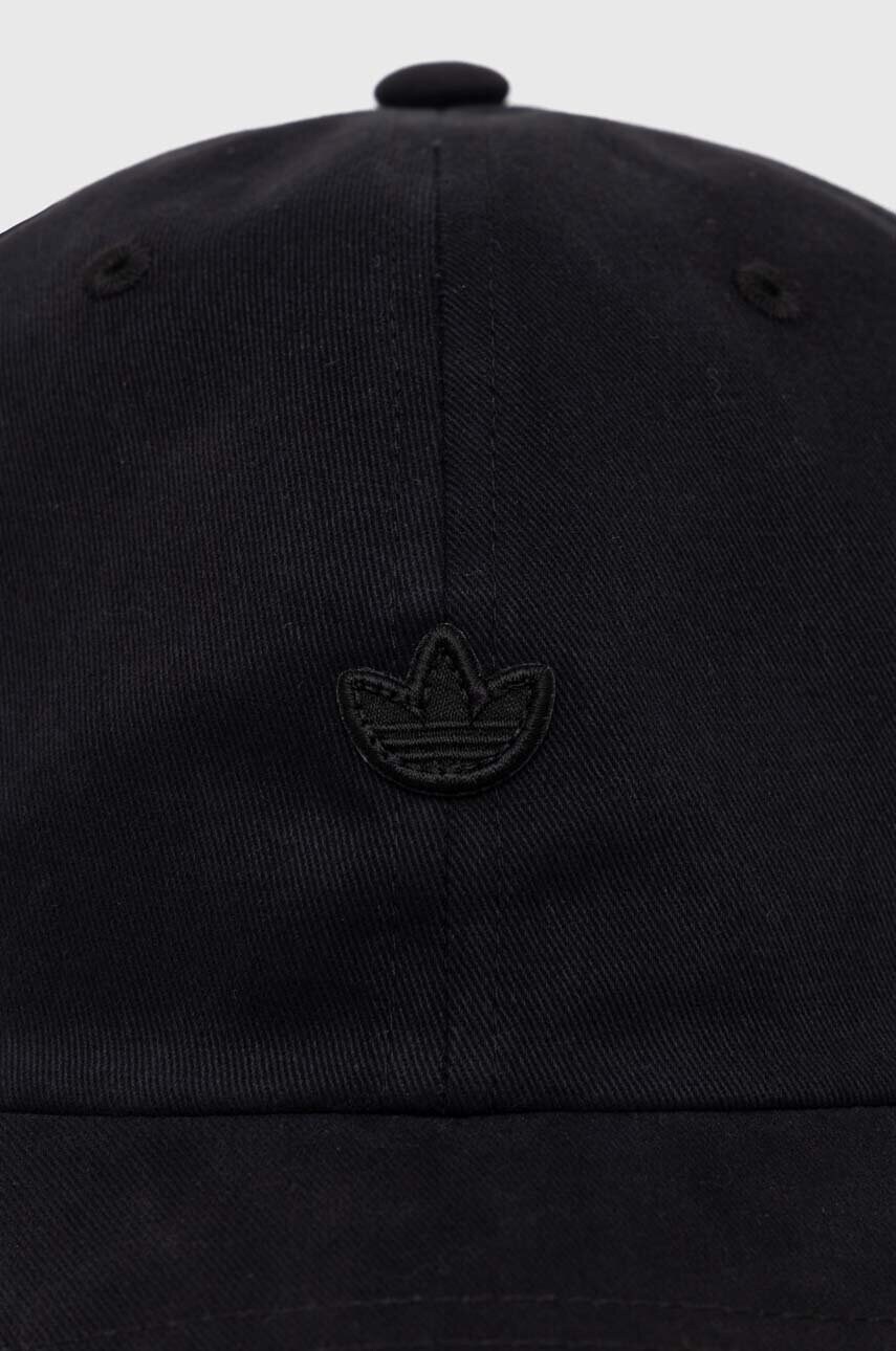 Бавовняна бейсболка adidas Originals колір чорний однотонна