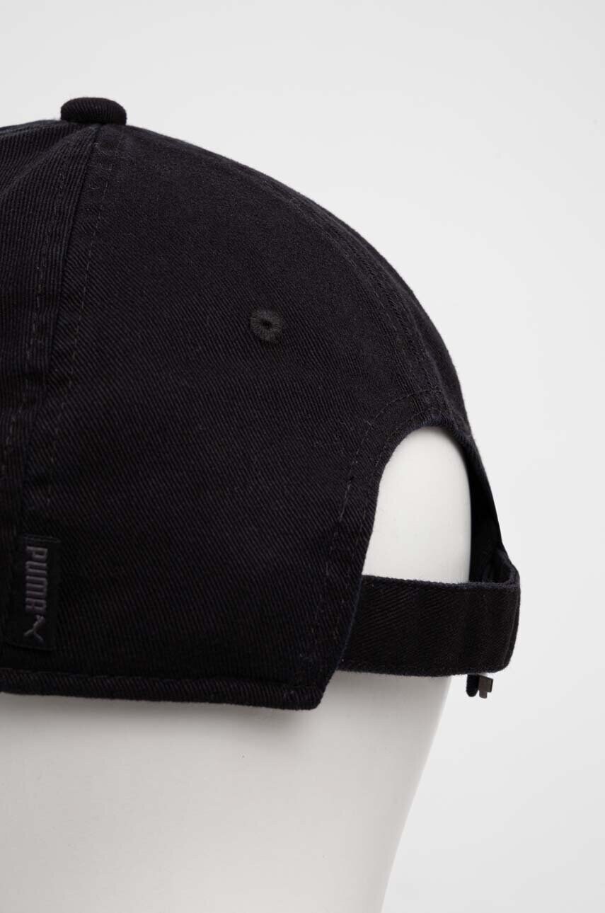 Бавовняна бейсболка Puma колір чорний з аплікацією