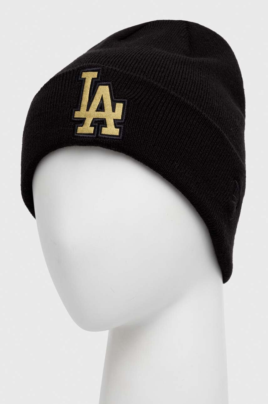 Шапка New Era колір чорний  LOS ANGELES DODGERS
