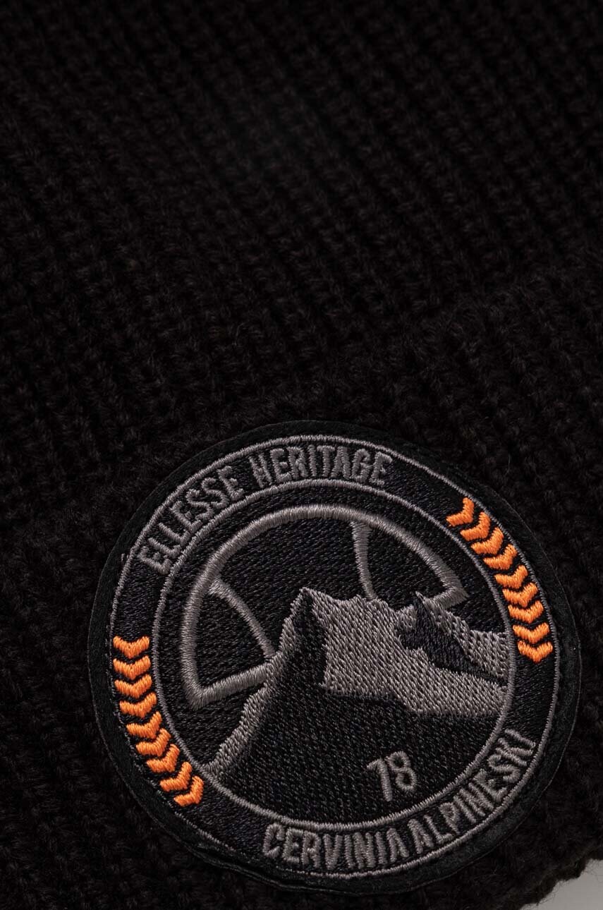 Шапка Ellesse колір чорний з товстого трикотажу