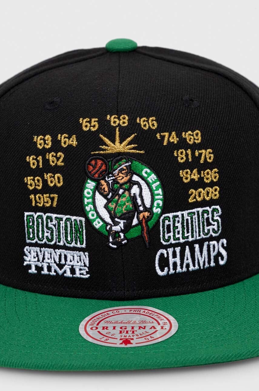 Кепка Mitchell&Ness колір чорний з аплікацією