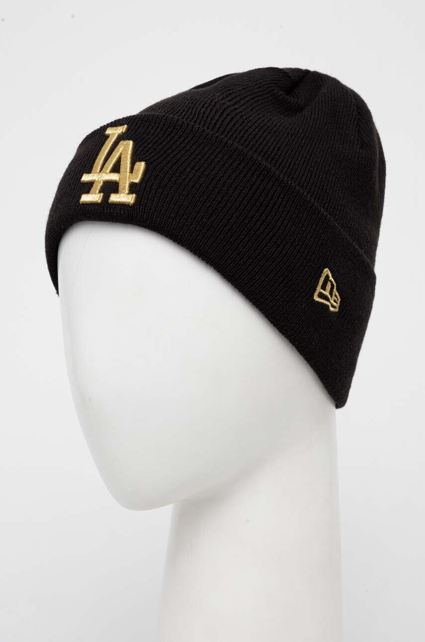 Шапка New Era колір чорний  LOS ANGELES DODGERS