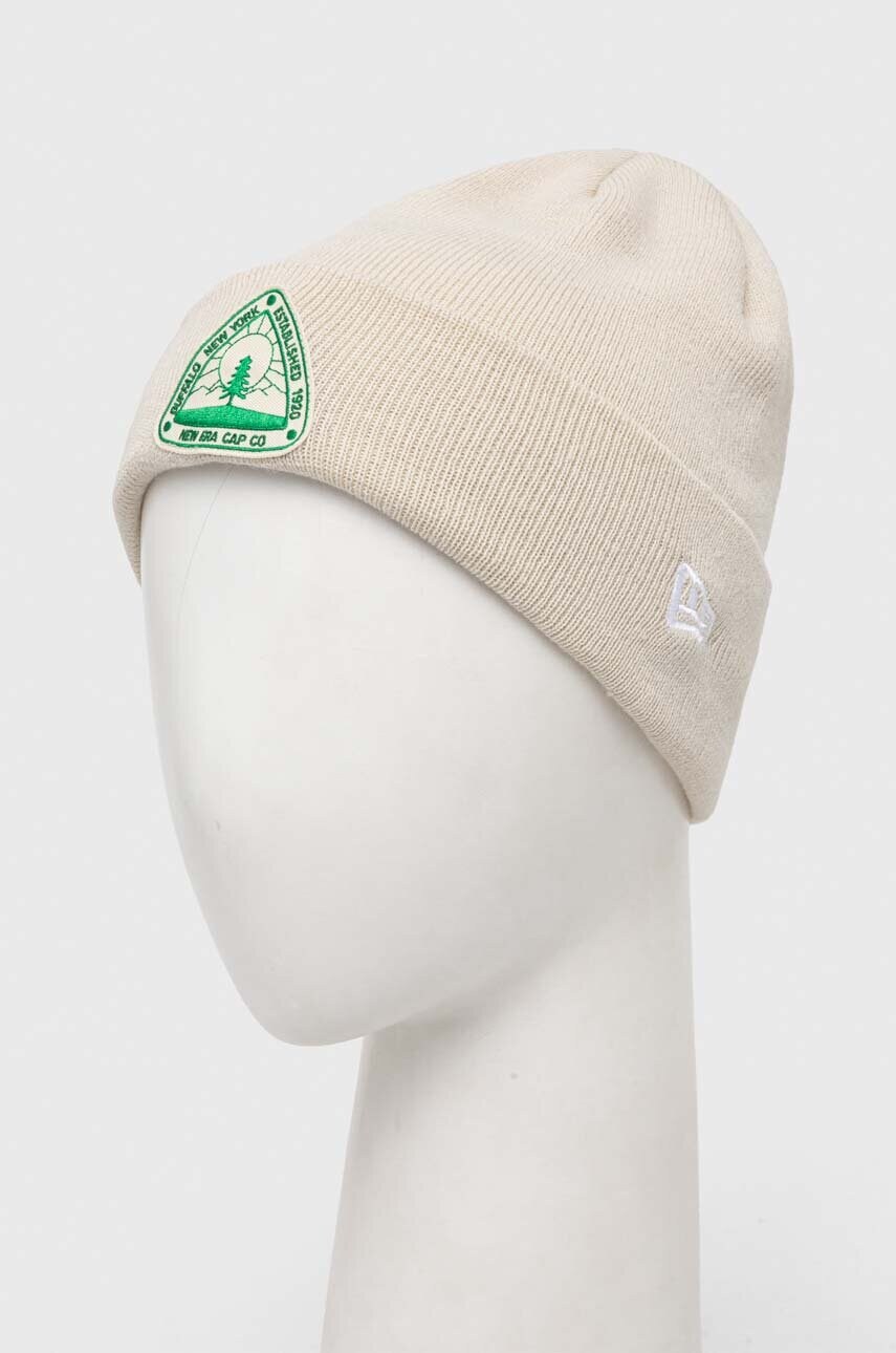 Шапка New Era колір бежевий
