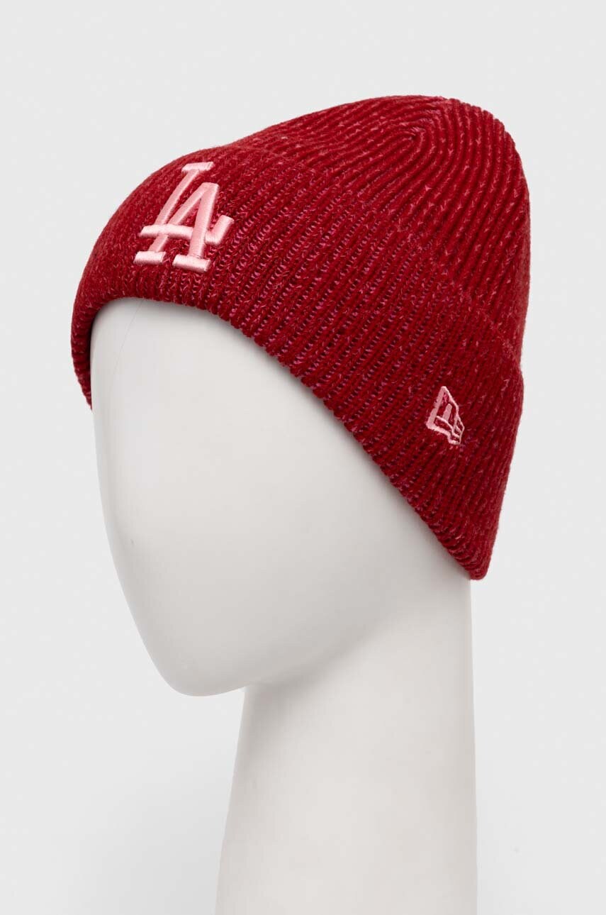 Шапка New Era колір червоний  LOS ANGELES DODGERS