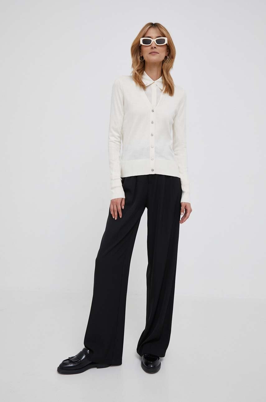 Сорочка Lauren Ralph Lauren жіноча колір бежевий regular класичний комір