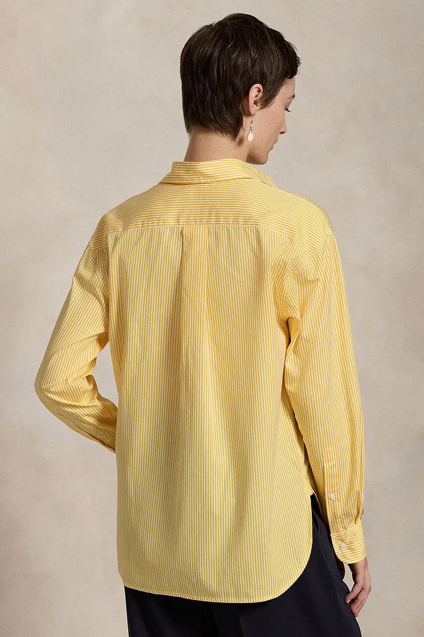 Бавовняна сорочка Polo Ralph Lauren жіноча колір зелений relaxed класичний комір 211910743