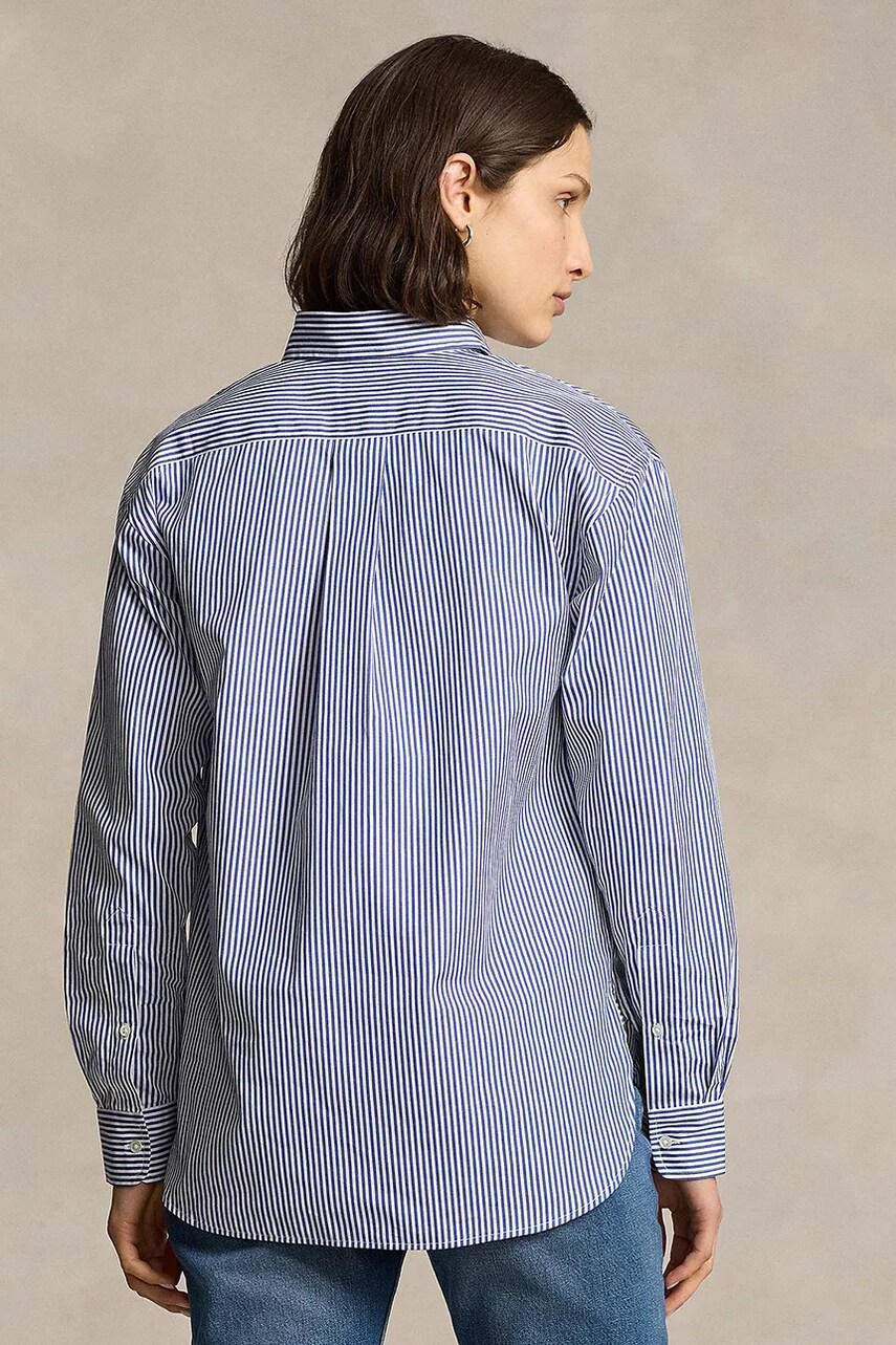 Бавовняна сорочка Polo Ralph Lauren жіноча колір зелений relaxed класичний комір 211910743