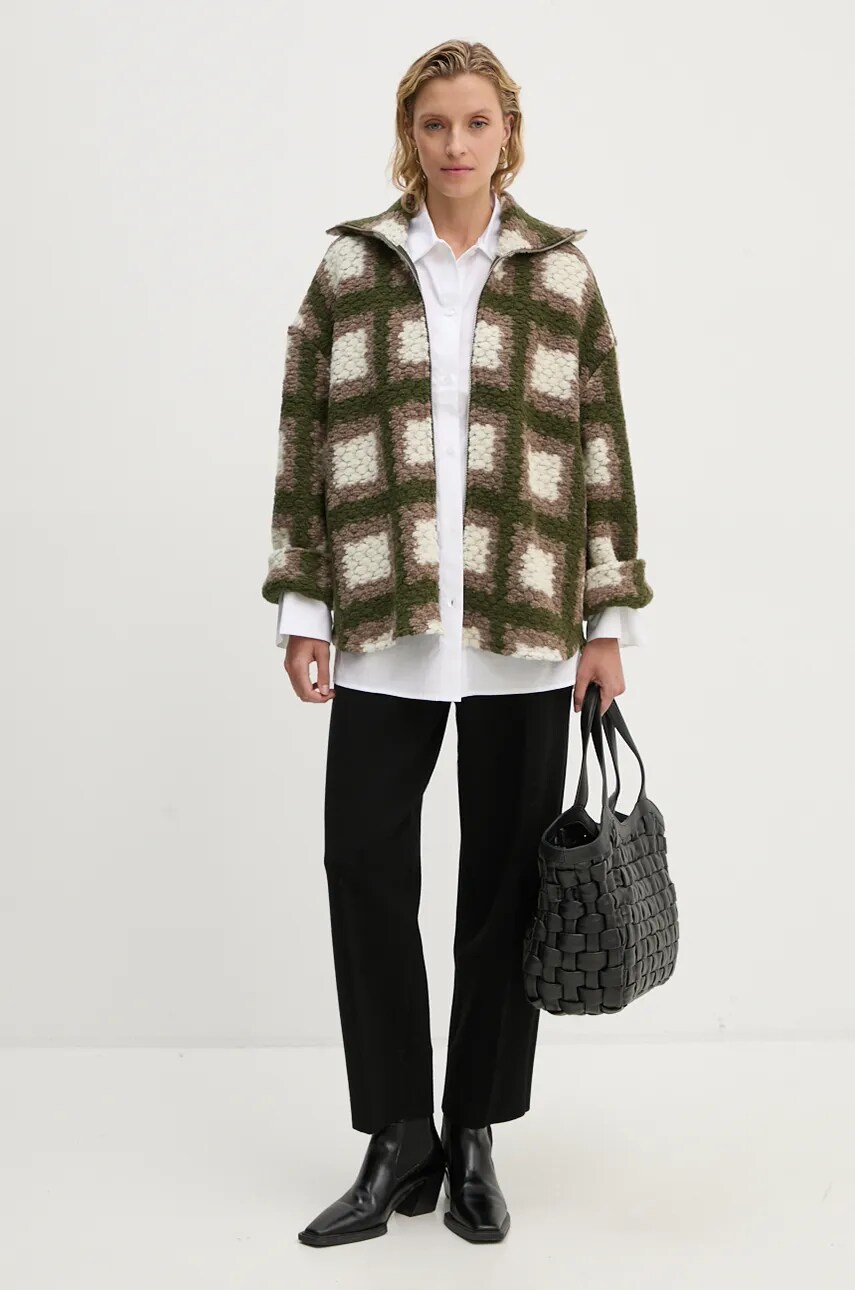 Вовняна куртка Samsoe Samsoe перехідна oversize