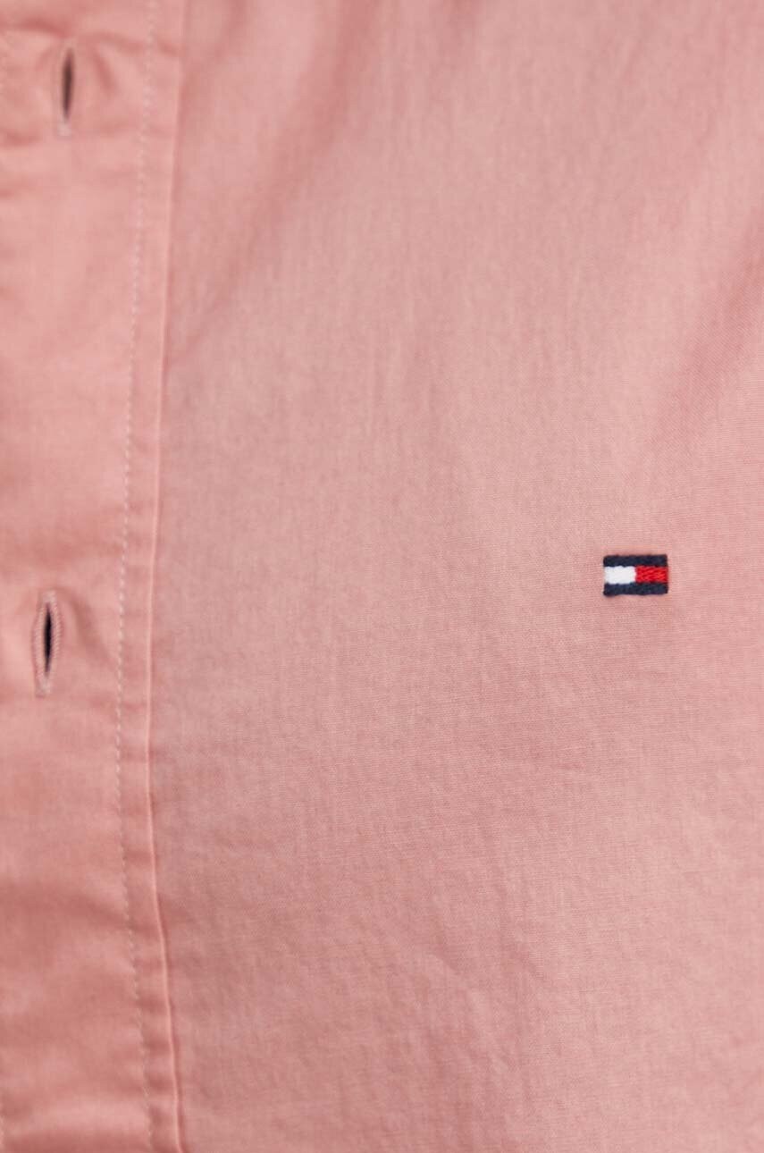 Бавовняна сорочка Tommy Hilfiger чоловіча колір рожевий regular комір button-down