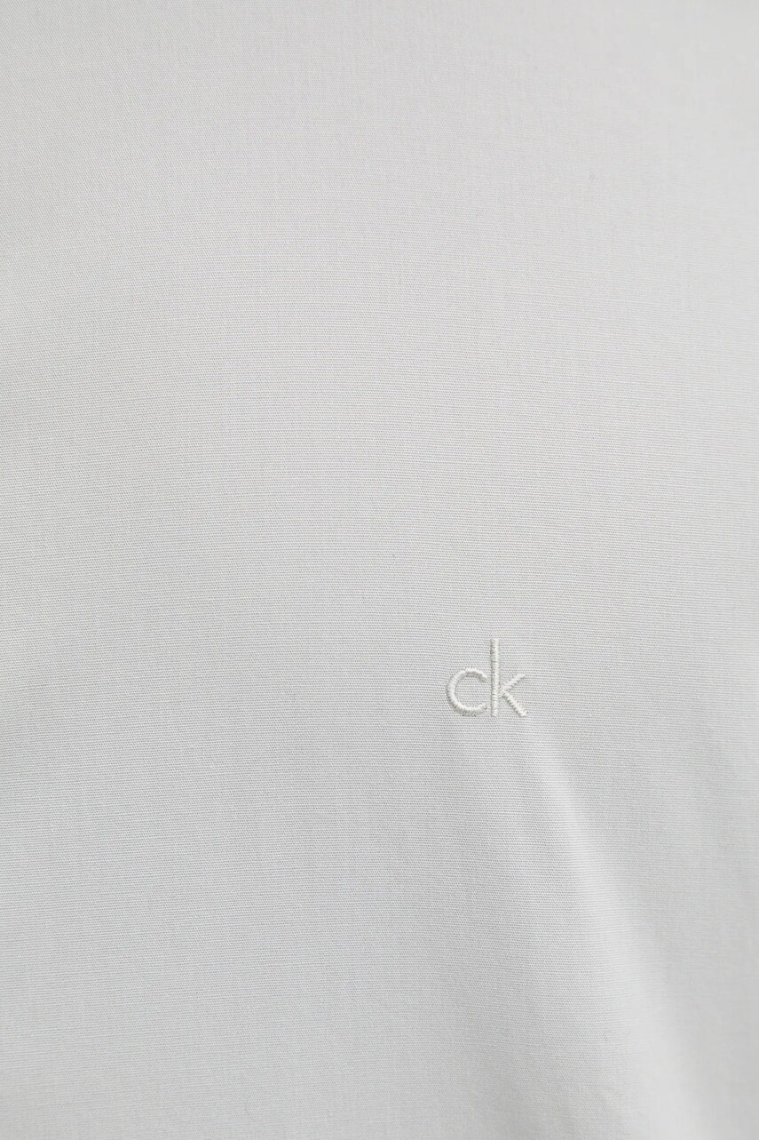 Сорочка Calvin Klein чоловіча колір сірий slim класичний комір K10K108229