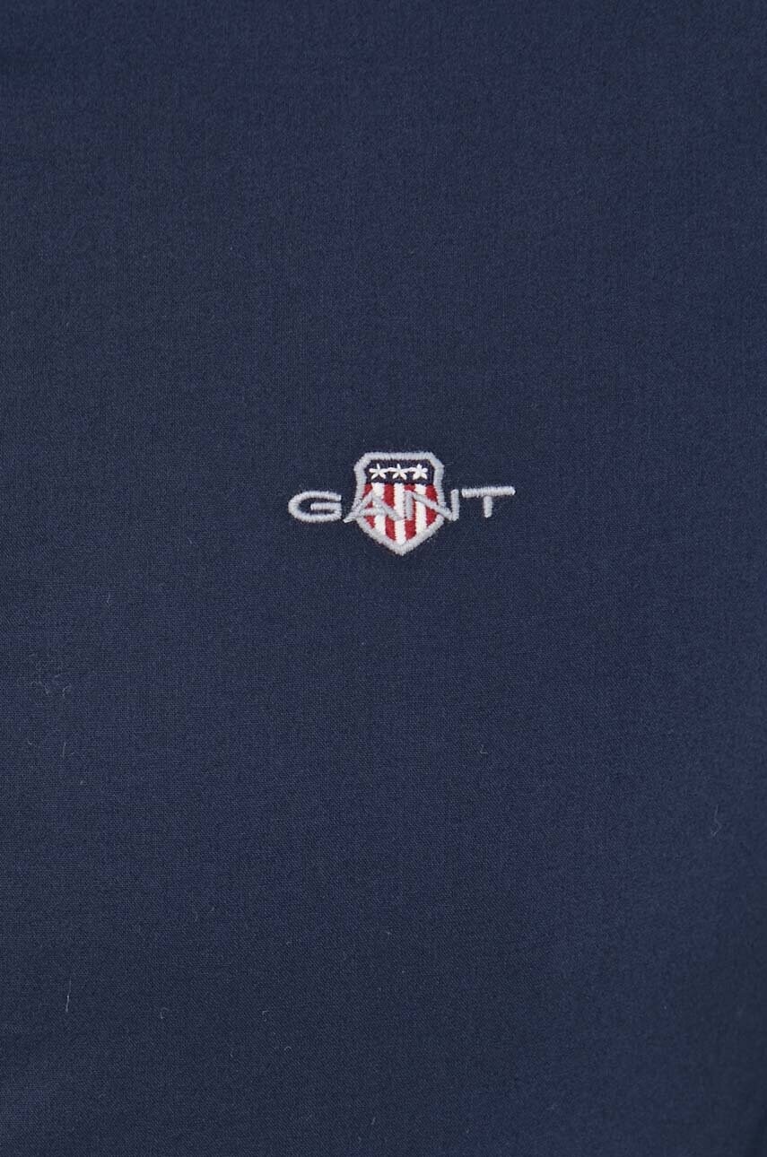 Бавовняна сорочка Gant чоловіча колір синій slim комір button-down