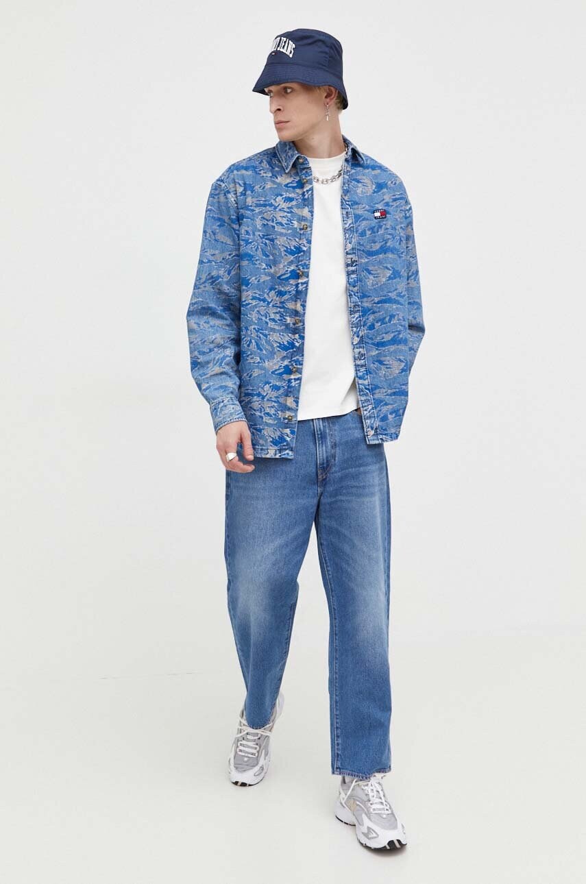 Джинсова сорочка Tommy Jeans чоловіча relaxed класичний комір