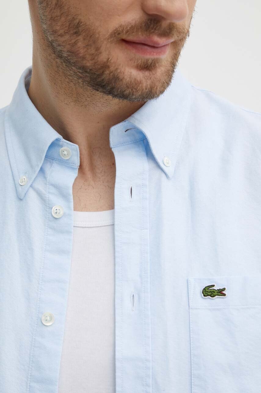 Бавовняна сорочка Lacoste чоловіча regular комір button-down