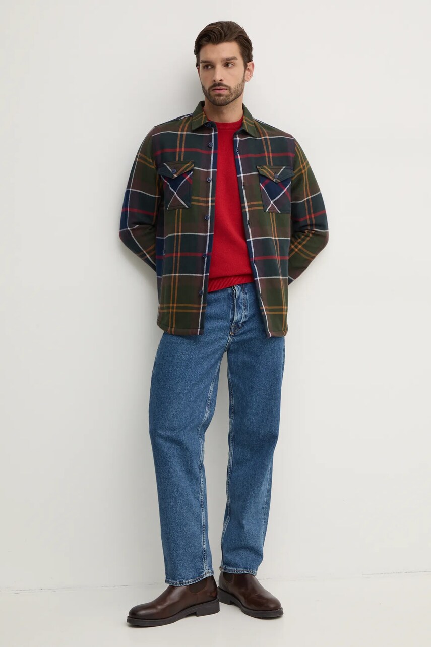 Бавовняна сорочка Barbour чоловіча regular класичний комір