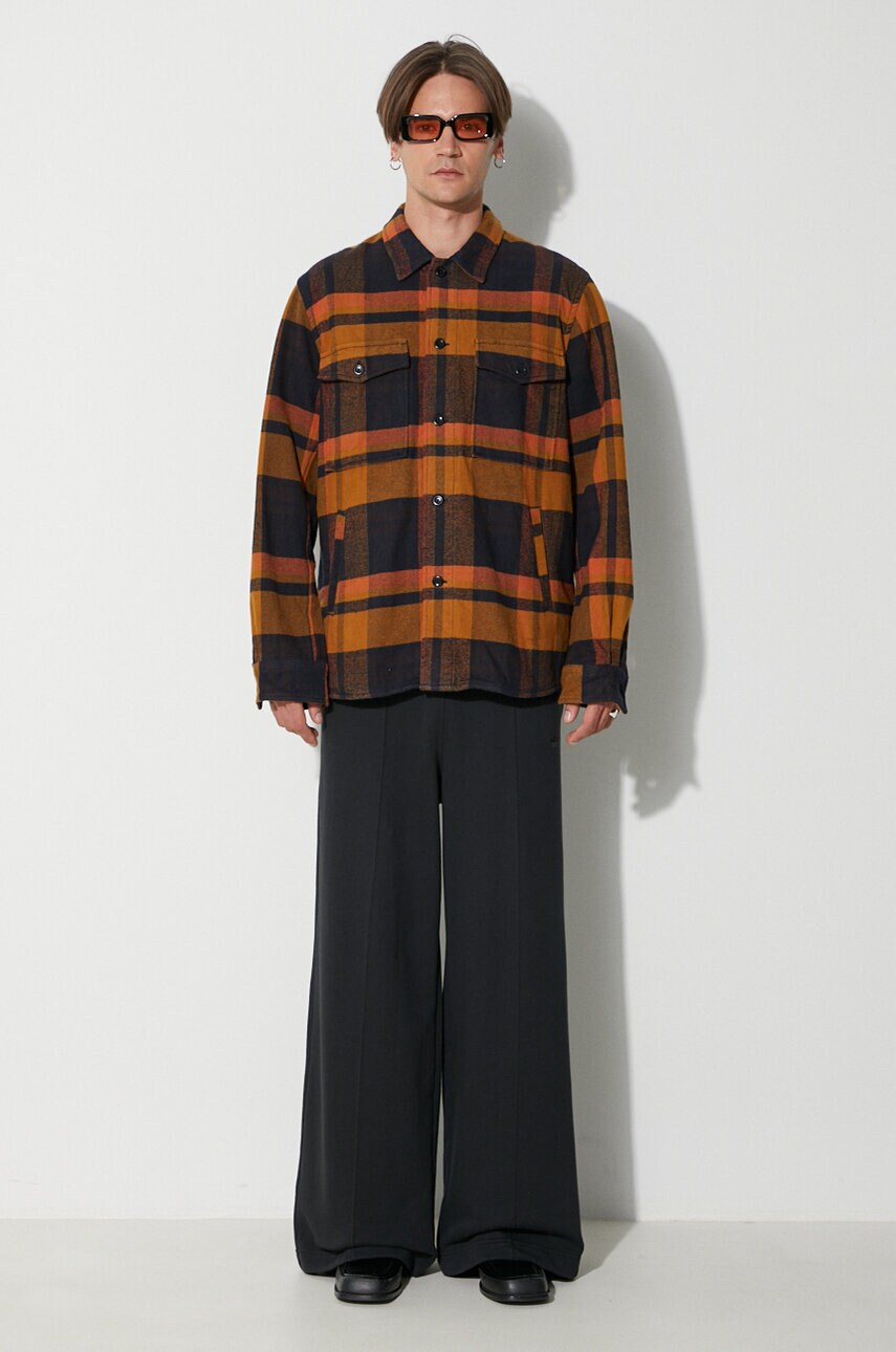 Бавовняна сорочка Norse Projects Julian Organic Heavy Twill чоловіча колір жовтий relaxed класичний комір N40-0629-7004