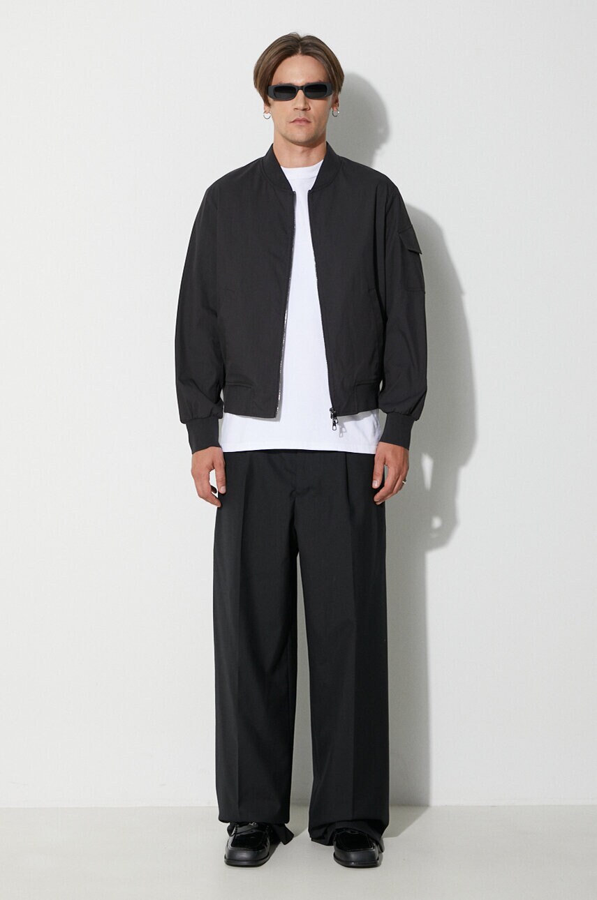 Куртка-бомбер Neil Barett SKINNY BOMBER SHIRT чоловіча колір чорний перехідна PBCS002.V014.01