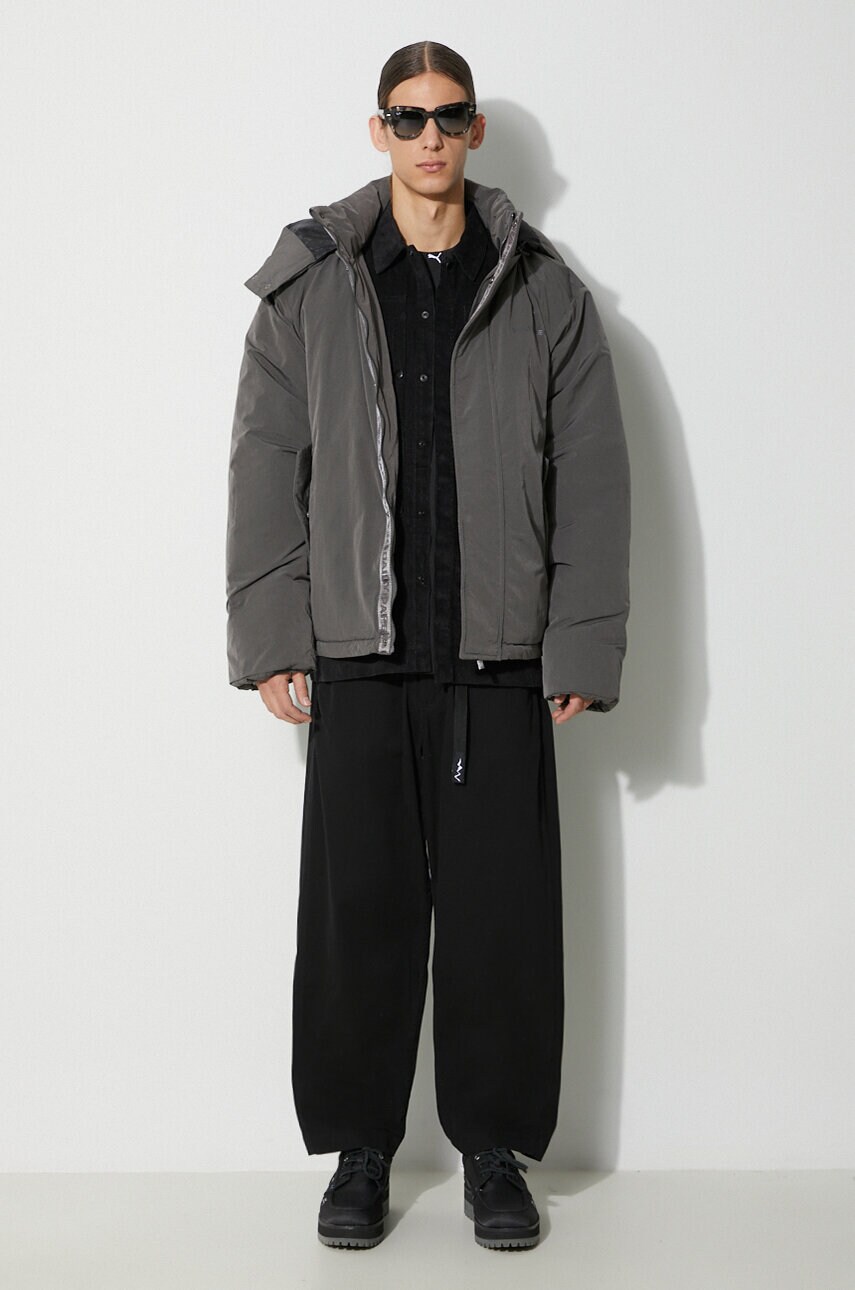 Вельветова сорочка Maharishi Hemp Cord Utility Shirt колір чорний relaxed класичний комір 4566.BLACK