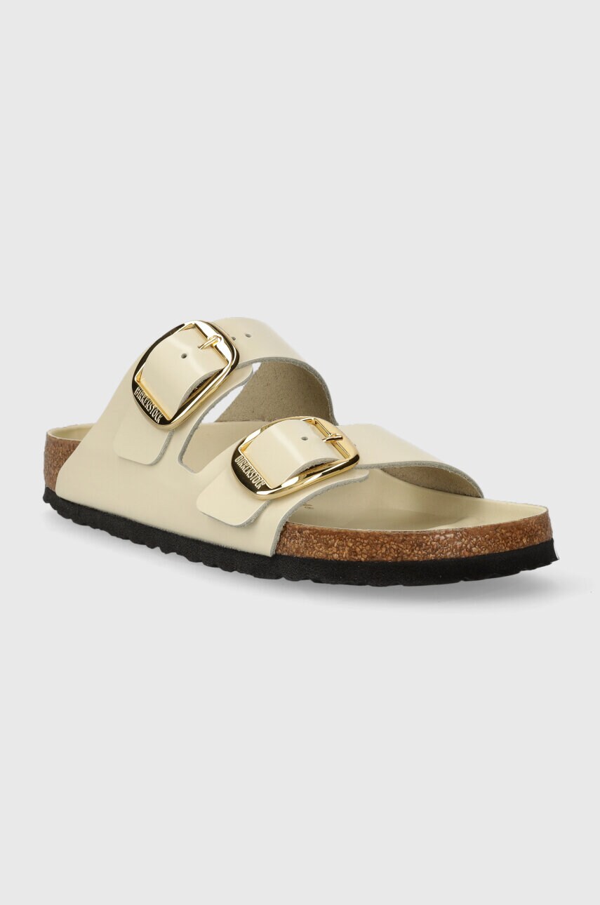 Шкіряні шльопанці Birkenstock Arizona жіночі колір бежевий 1026128