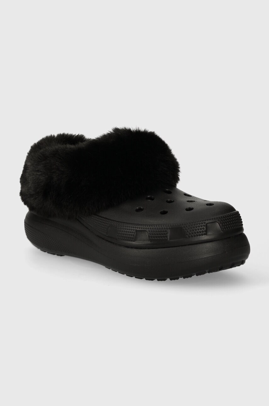 Шльопанці Crocs Furever Crush жіночі колір чорний 208446