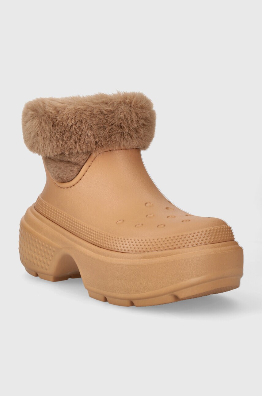Зимові чоботи Crocs Stomp Lined Boot колір коричневий 208718