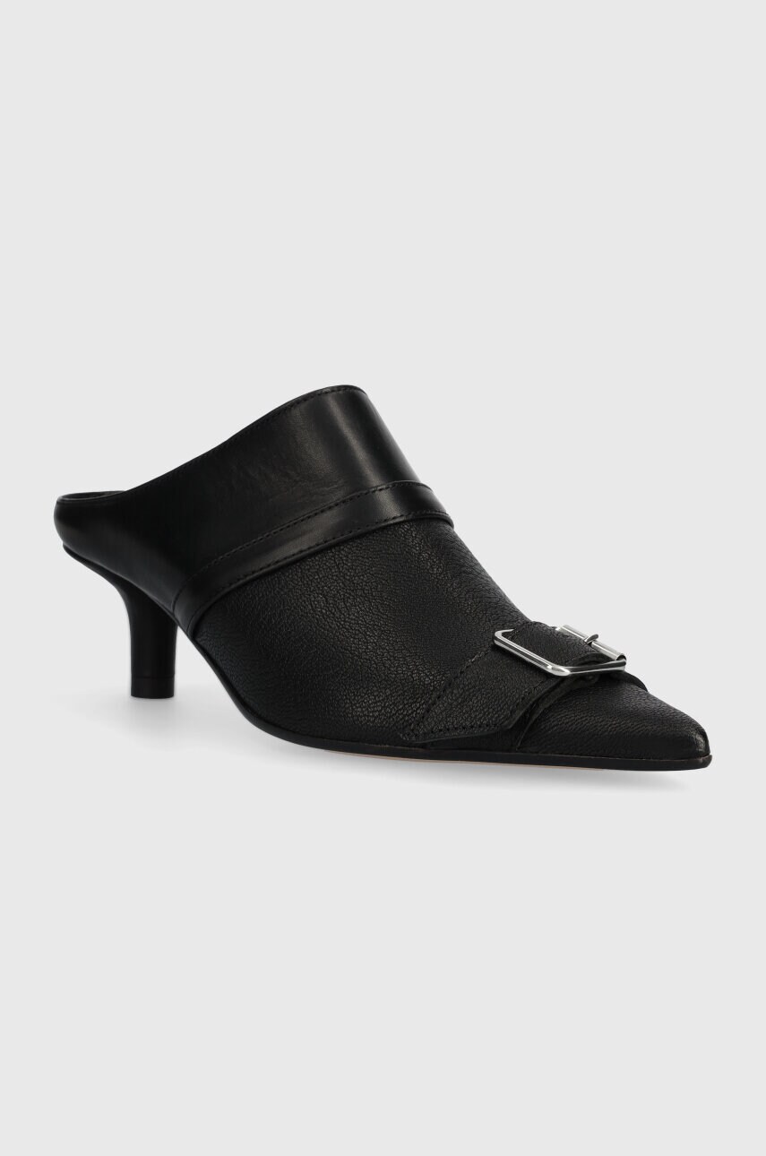 Шкіряні туфлі MM6 Maison Margiela Slipper колір чорний S66WX0056