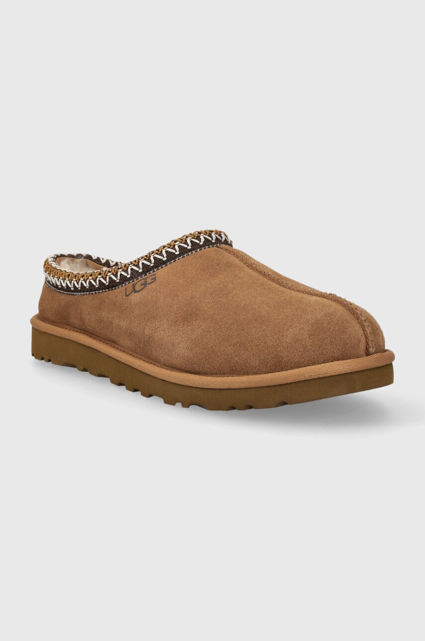 Замшеві тапочки UGG Tasman колір коричневий 5950