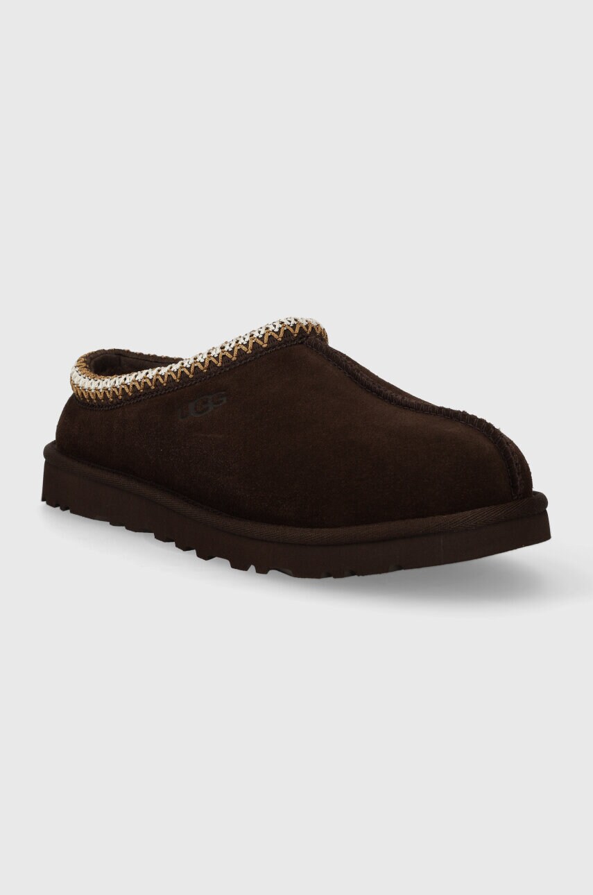 Замшеві тапочки UGG Tasman колір коричневий 5950