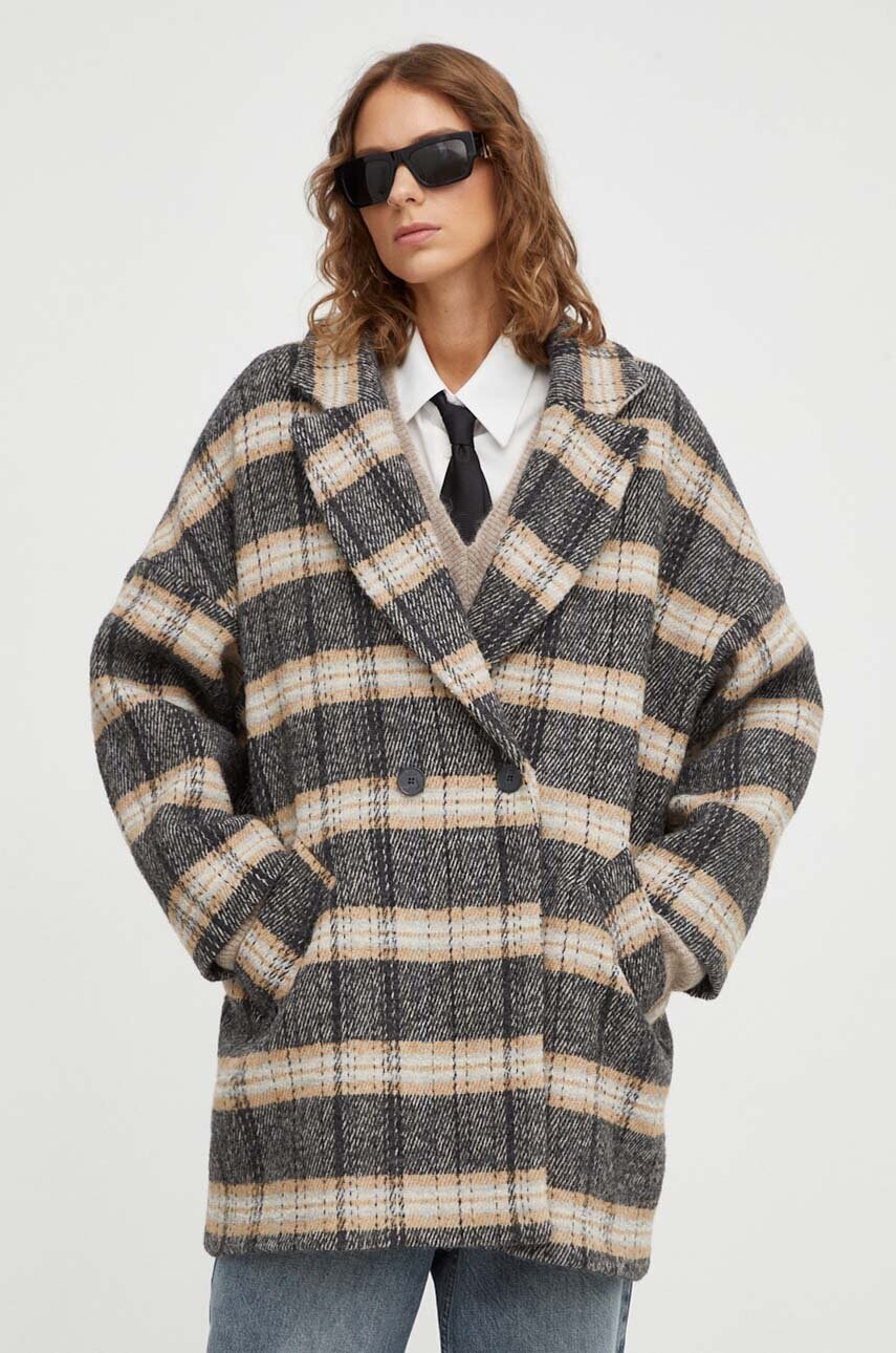 Пальто з домішкою вовни BA&SH перехідне oversize