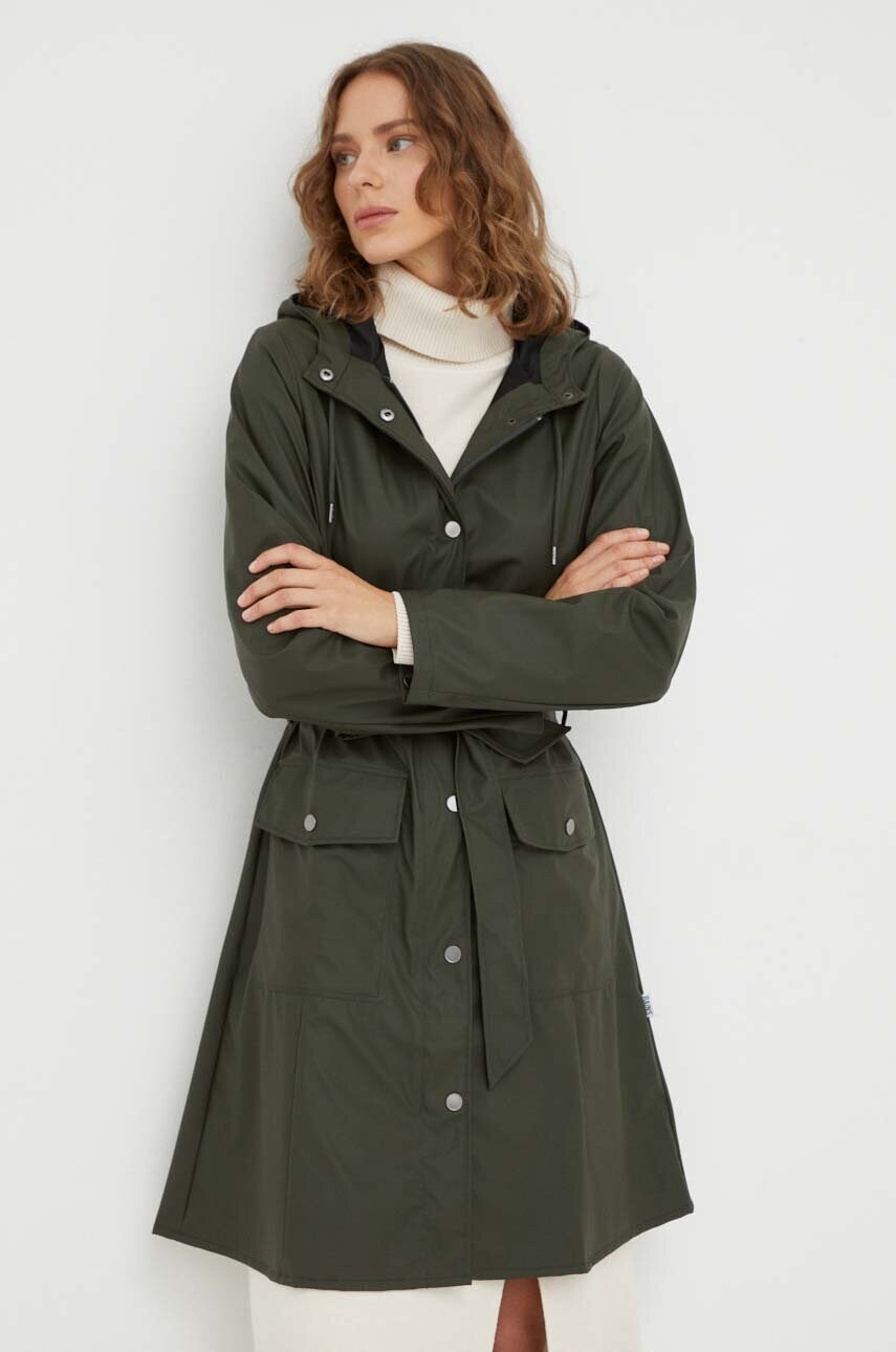 Дощовик Rains 18130 Jackets жіноча колір зелений перехідна