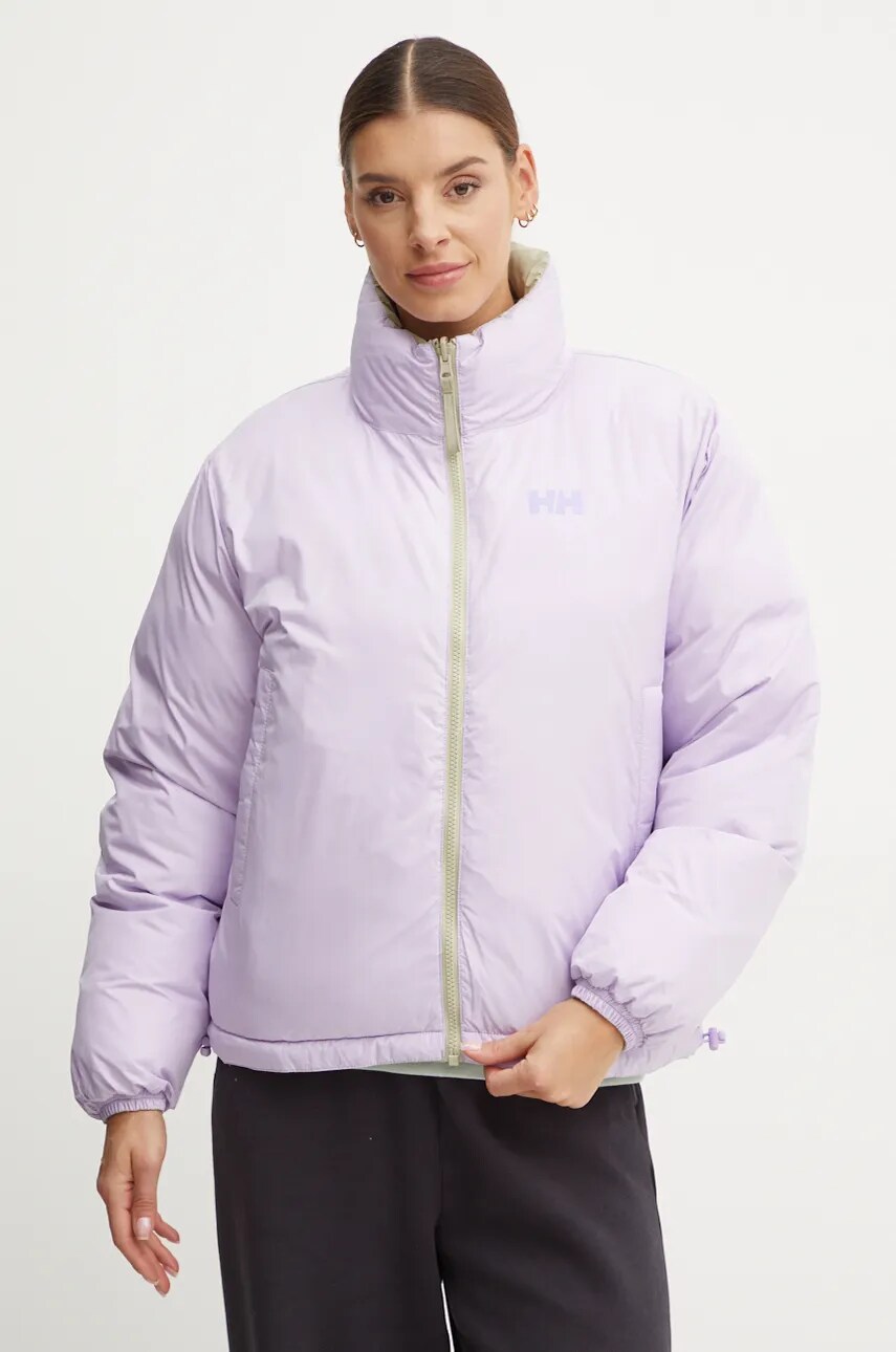 Двостороння куртка Helly Hansen жіноча колір зелений зимова oversize