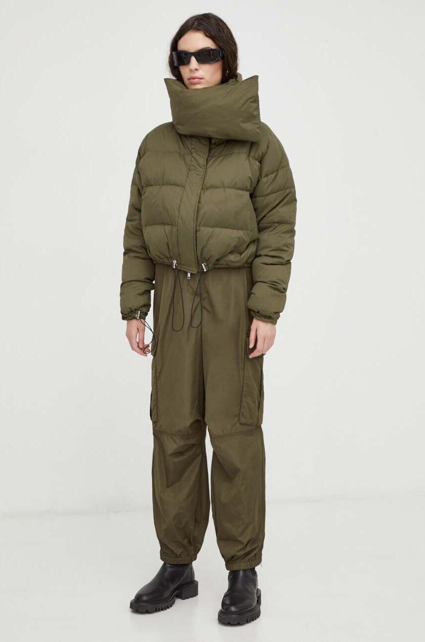 Куртка Herskind жіноча колір зелений зимова oversize