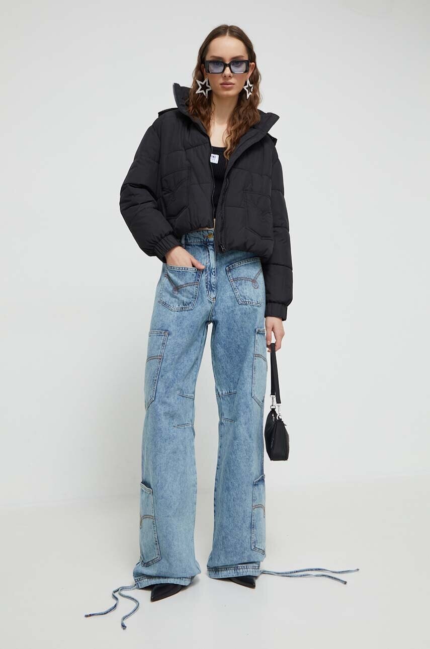 Куртка Moschino Jeans жіноча колір чорний зимова
