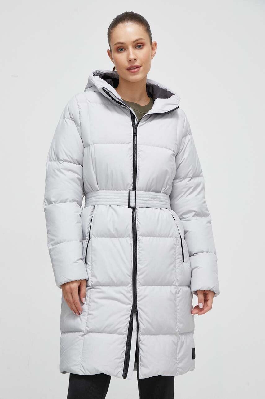 Пухова куртка Jack Wolfskin жіноча колір сірий зимова