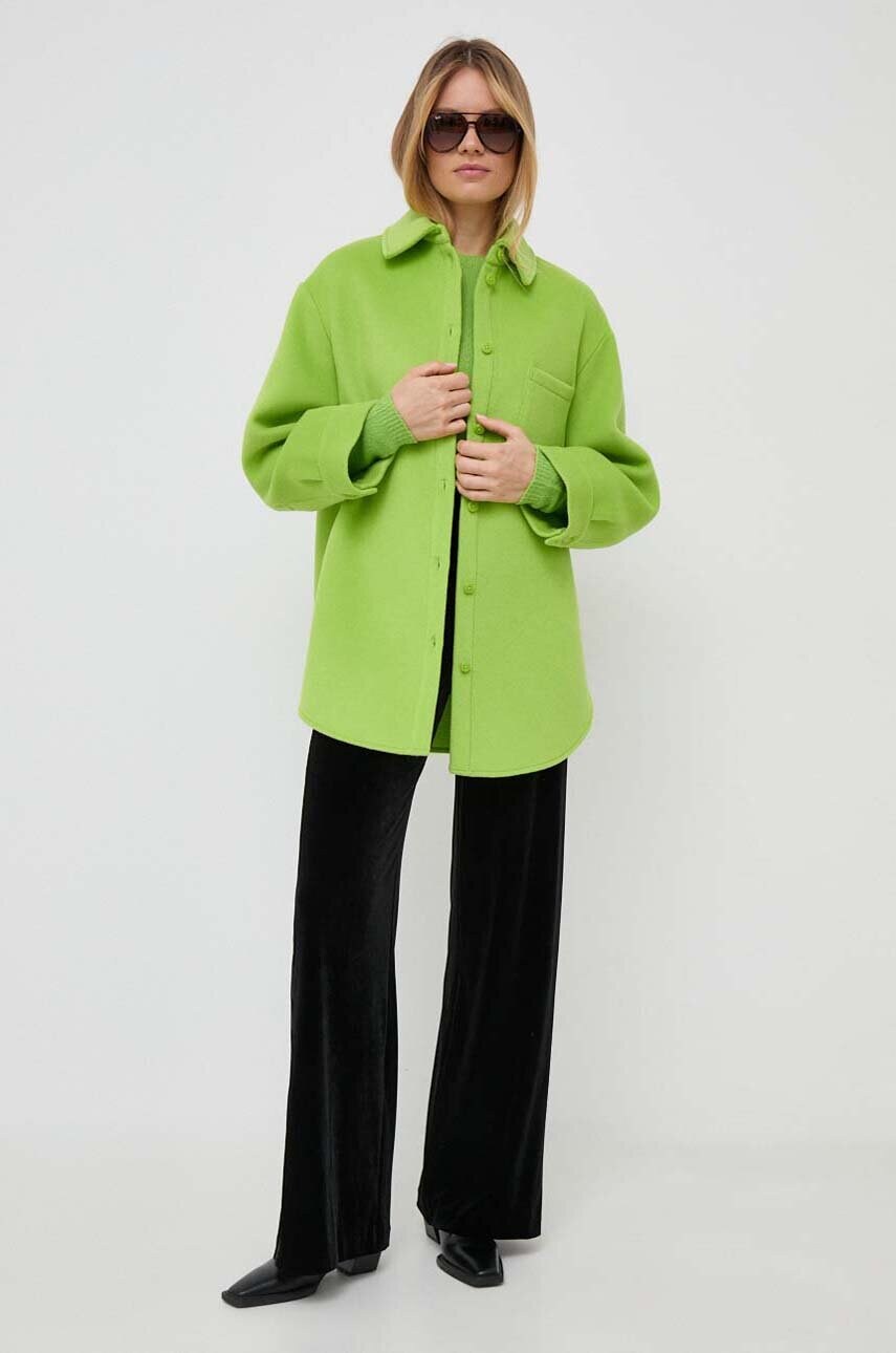 Куртка-сорочка MAX&Co. x Anna Dello Russo колір зелений перехідна oversize