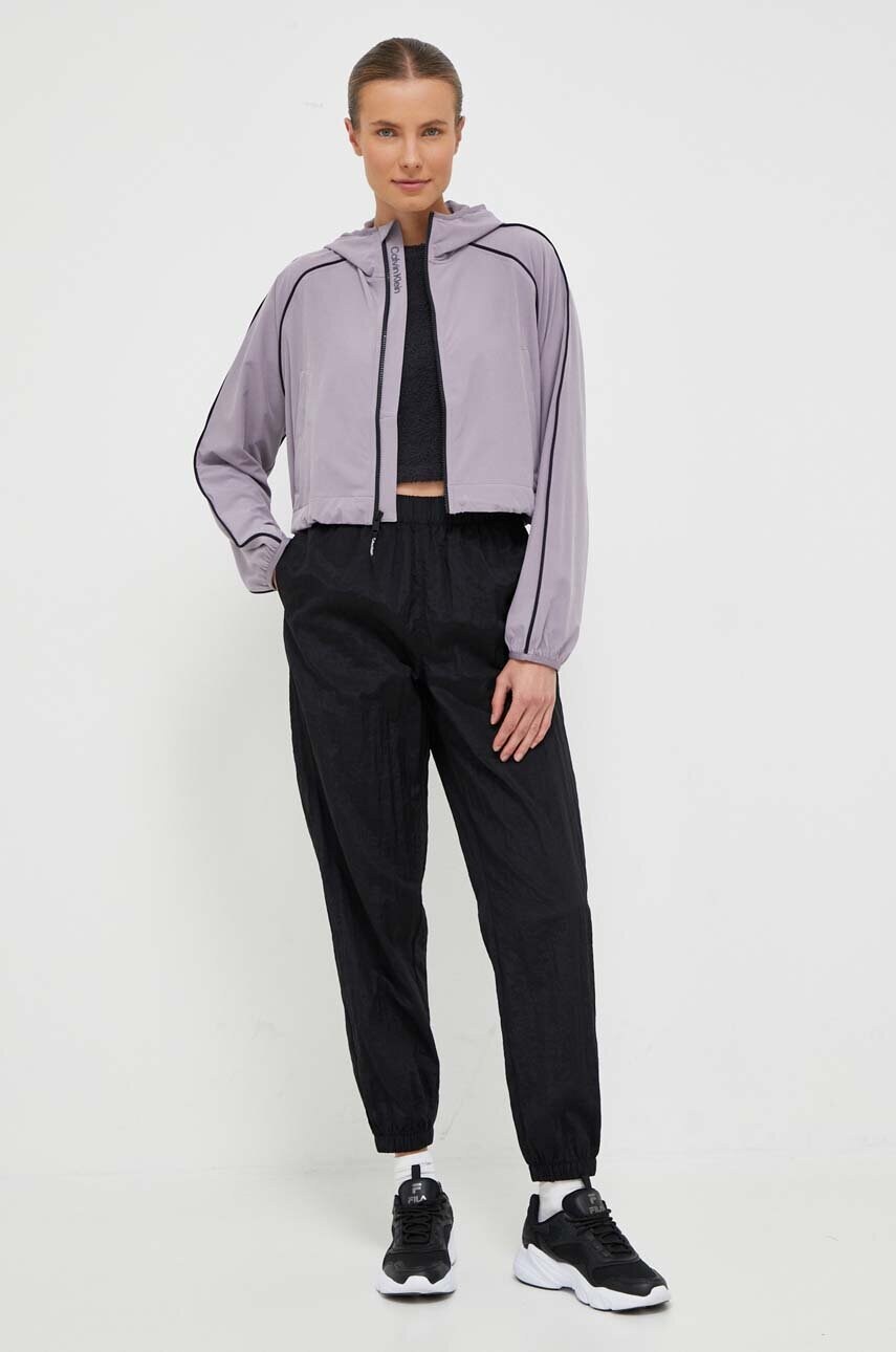 Вітровка Calvin Klein Performance колір фіолетовий перехідна oversize