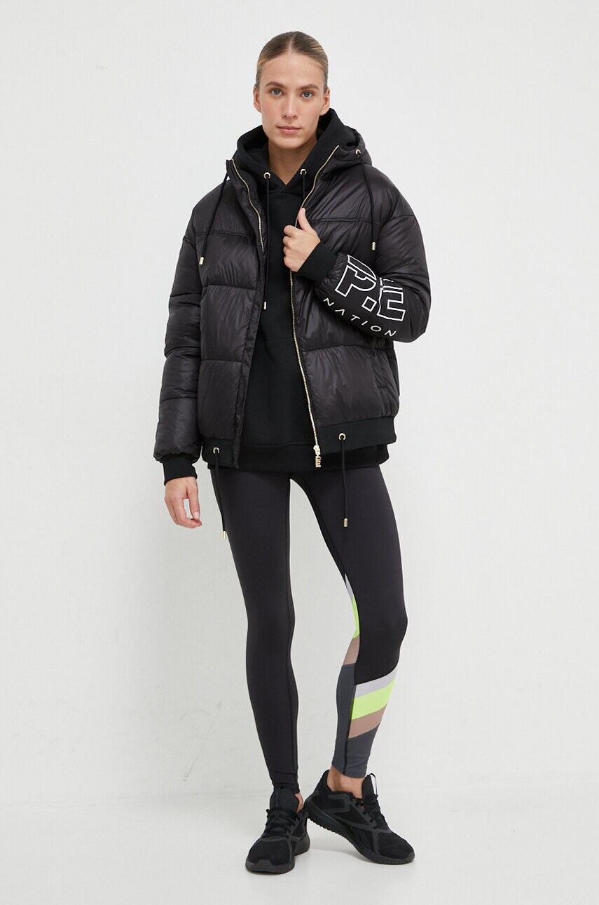 Куртка P.E Nation жіноча колір чорний зимова oversize
