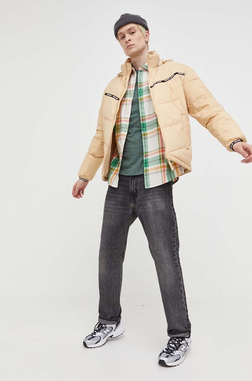 Куртка Tommy Jeans чоловіча колір бежевий зимова