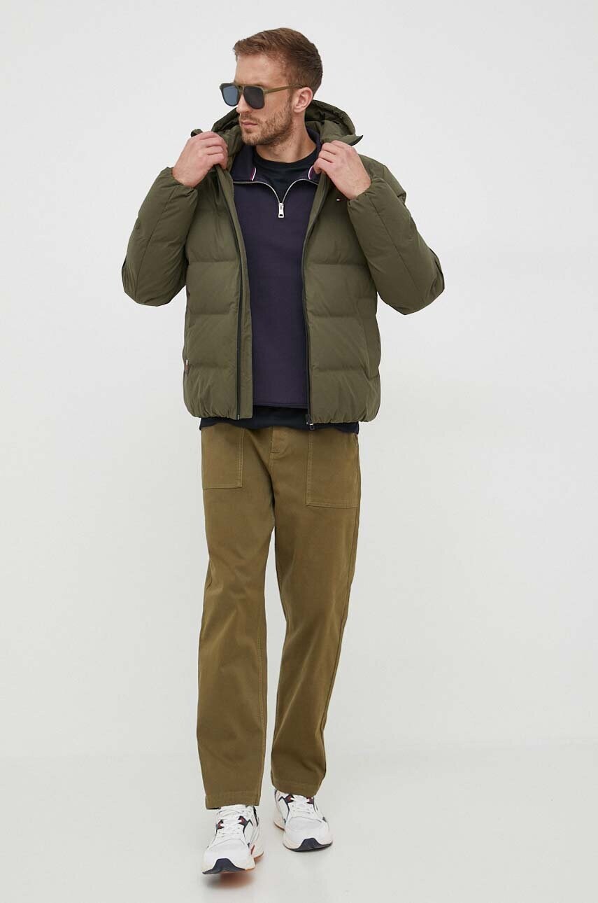 Куртка Tommy Hilfiger чоловіча колір зелений зимова