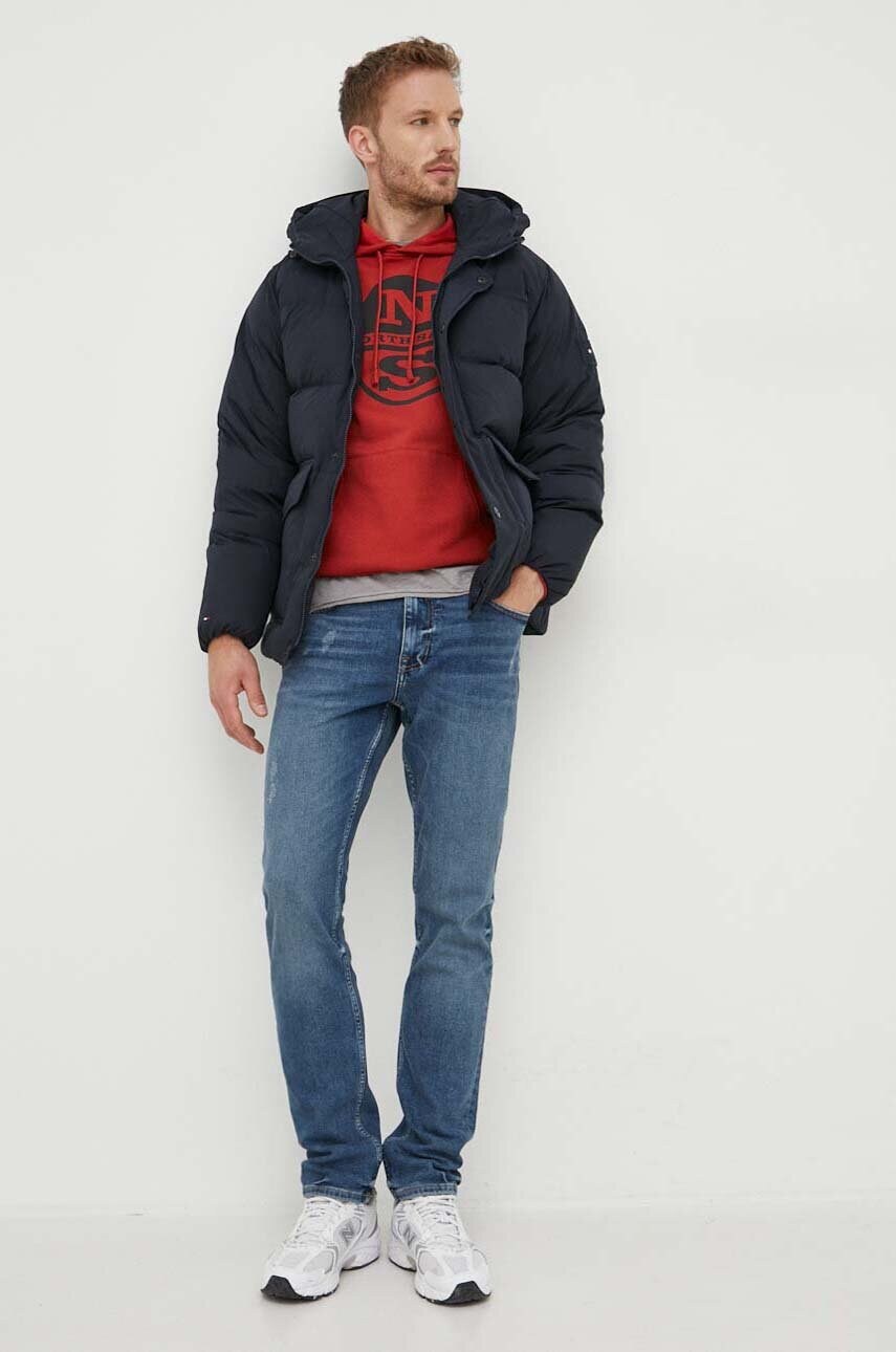 Пухова куртка Tommy Hilfiger чоловіча колір синій зимова
