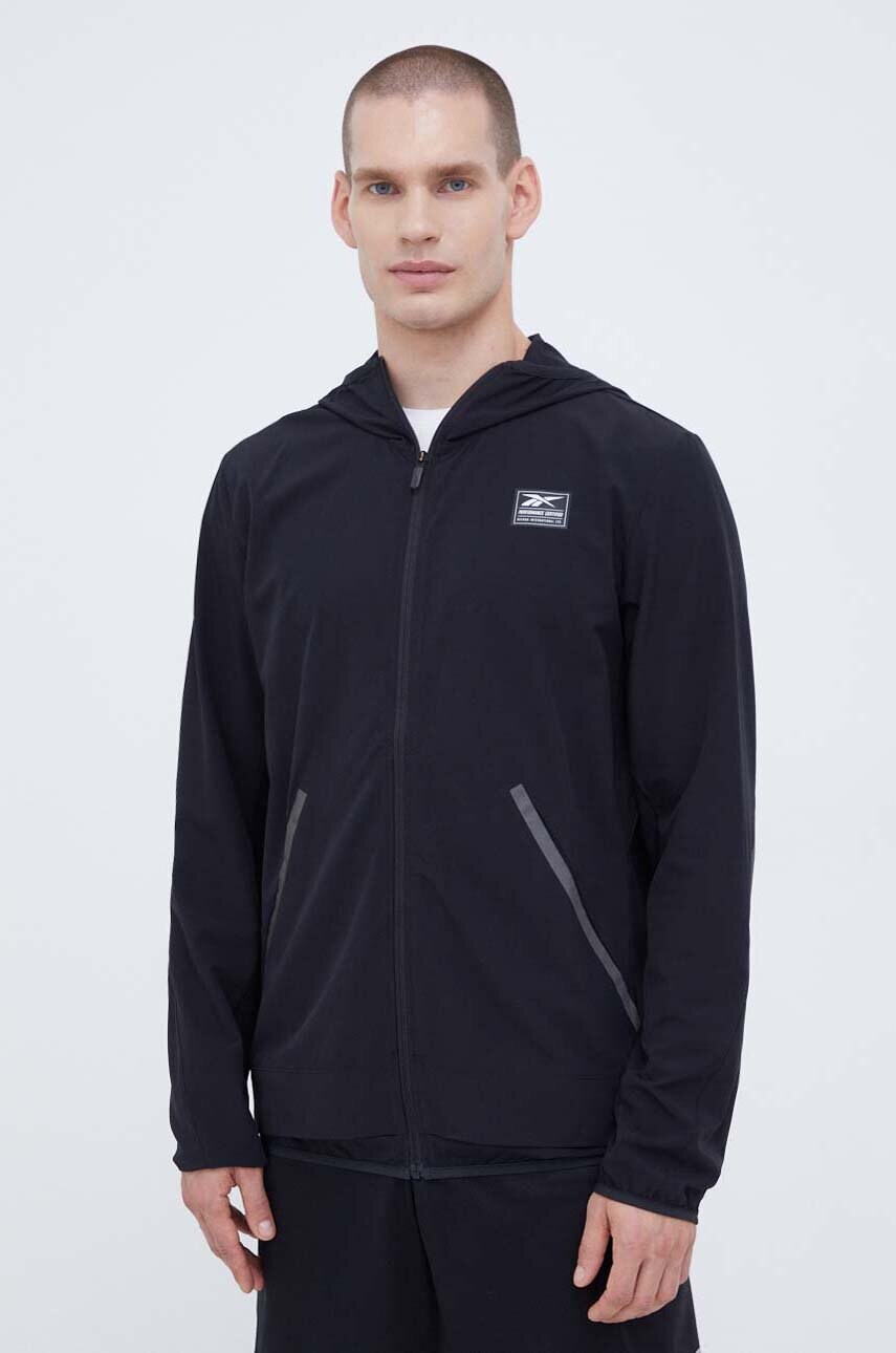 Куртка для тренувань Reebok Performance Certified Vector колір чорний перехідна