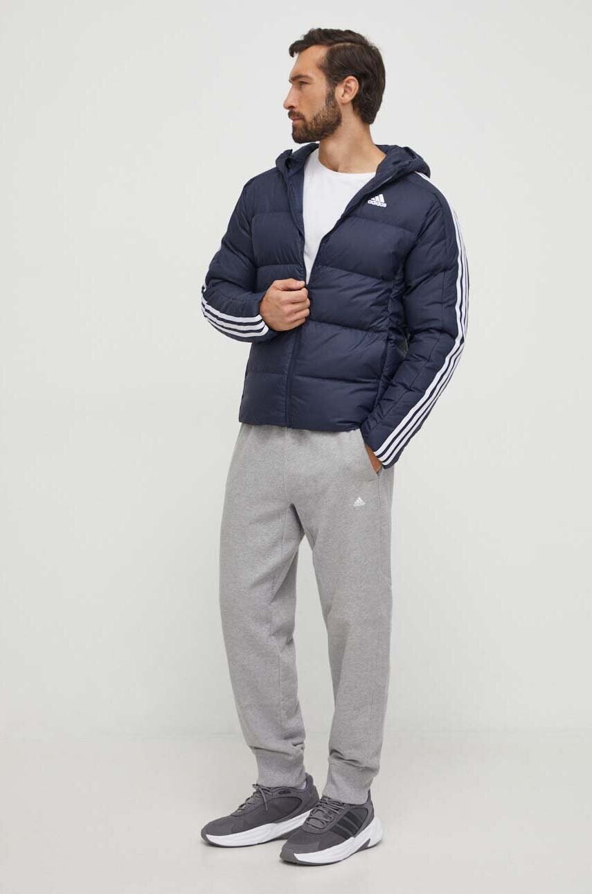 Пухова куртка adidas чоловіча колір синій зимова