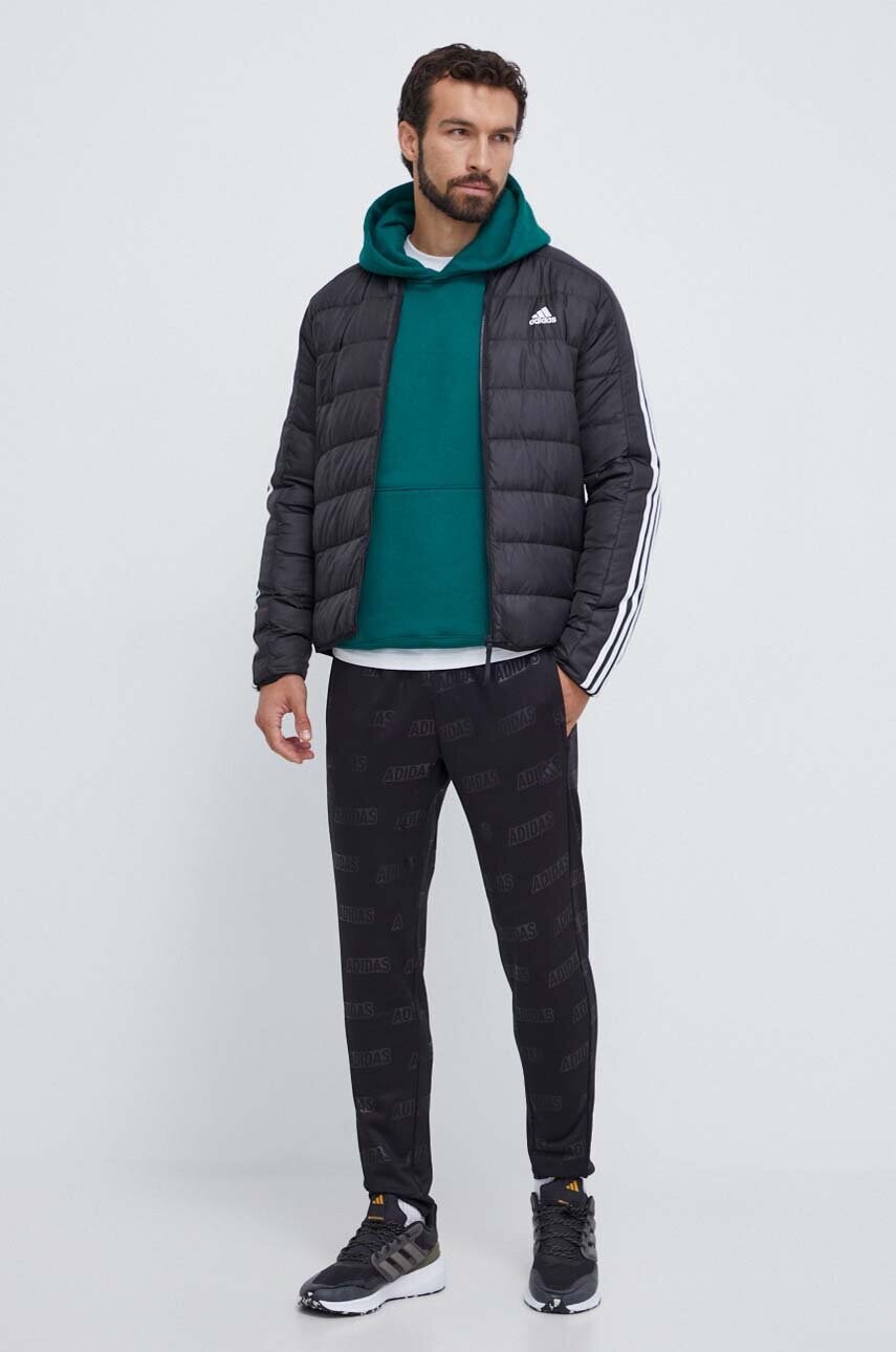 Пухова куртка adidas чоловіча колір чорний зимова